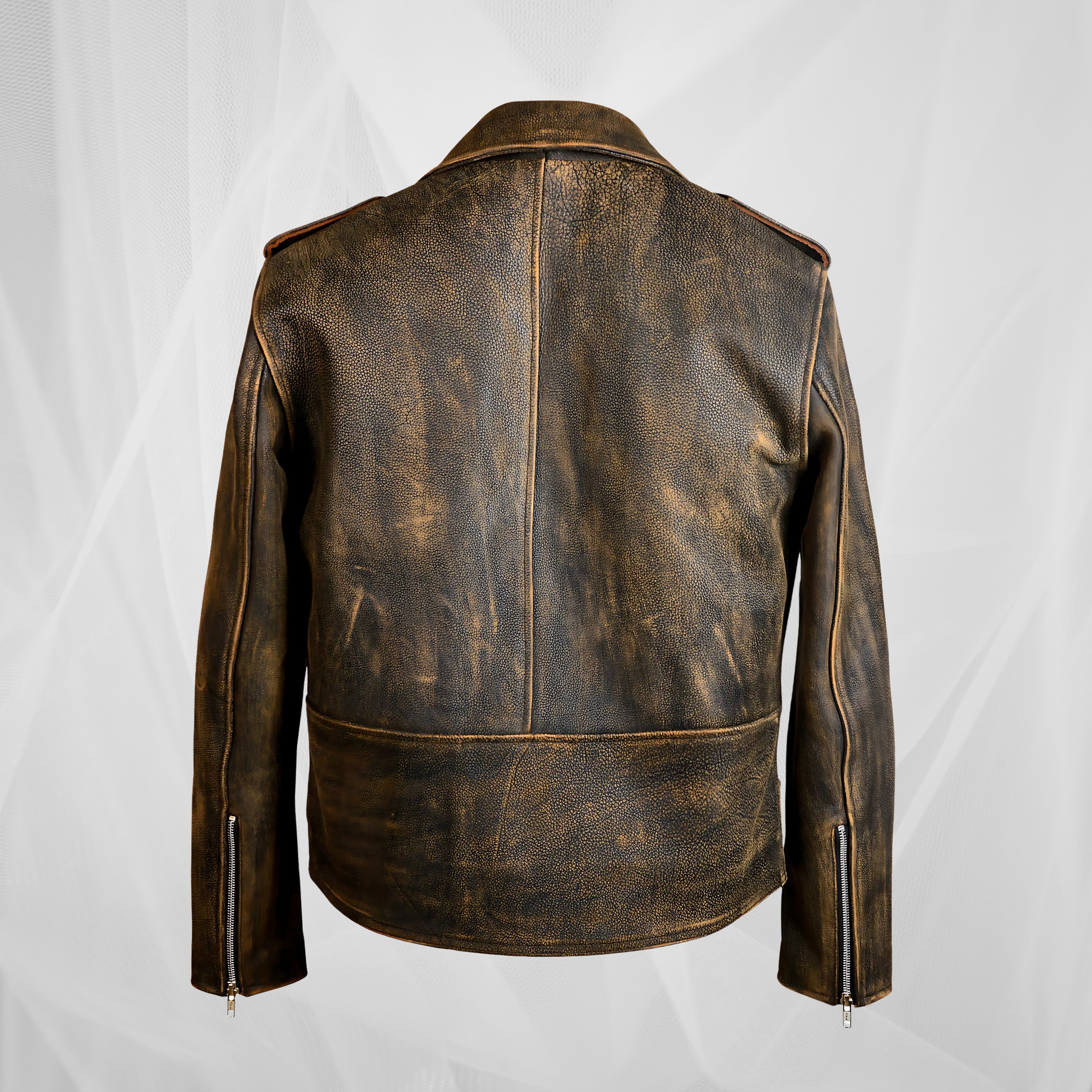 Βιντεάζ Μπiker Jacket από Δέρμα - Τολμηρός Χαρακτήρας
